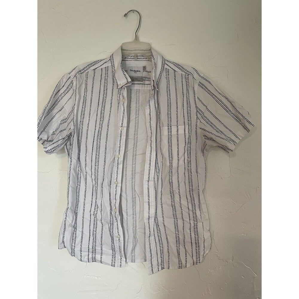 NWT Goodfellow & Co White Sunshine Slim Fit Button Down Shirt Men's Size Medium